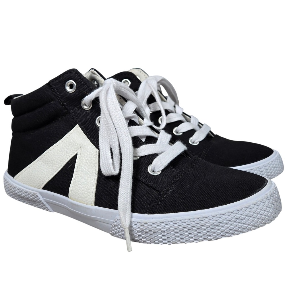 Kids Cat Jack Black White Quincey High Top Canvas Sneakers Size 3